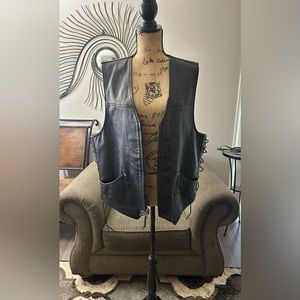 First Classic Leather Gear, Men’s vintage Motorcycle vest, Size XL
